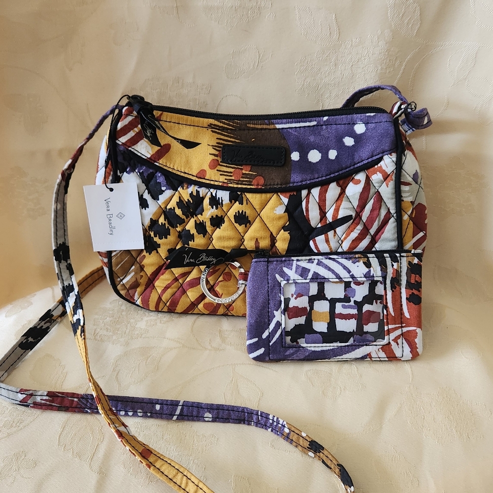 Vera Bradley Little Crossbody Bag - Painted Feathers - NWT